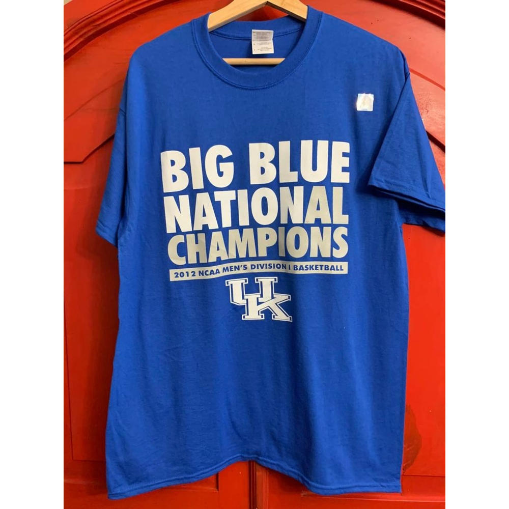 NEW Kentucky UK National Champions 2012 NCAA Men's Div Basketball Large BIG BLUE
